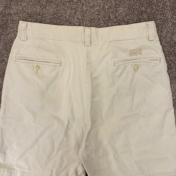Polo Ralph Lauren Men's Chino Shorts Size 32 Ivory Cotton 8" Inseam Pockets EUC - Picture 7 of 16